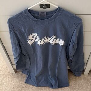 Comfort Colors Purdue University Blue Long Sleeve Tee